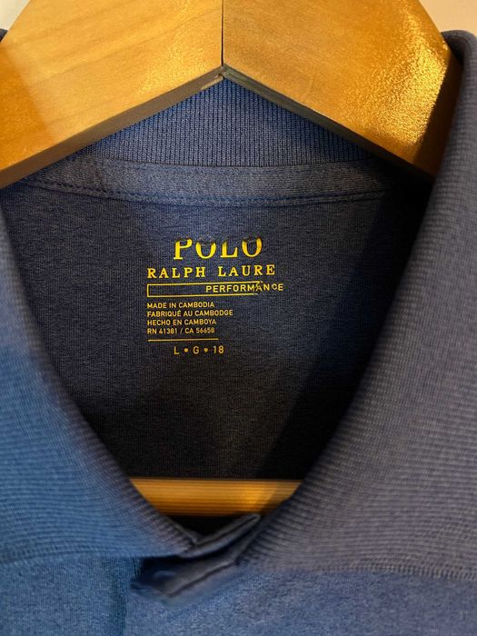Koszulka polo Ralph Lauren niebieska z logiem L XL