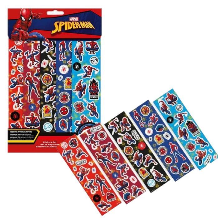 Zestaw naklejki dla dzieci Spiderman 64szt