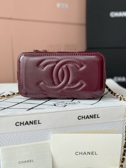 Torebka Chanel Vanity Burgundy Leather