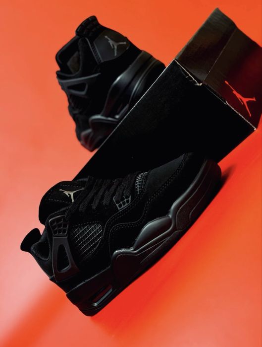 Jordan 4 all black nubuk кроссовки летние джордан 4 нубук