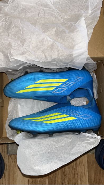 Chuteira Adidas F50 League Laceless - 43 1/3 - Azul - Usada 2x - Com Caixa - Porto