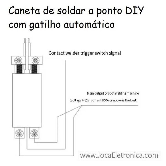 Caneta de soldar a ponto DIY com gatilho automático