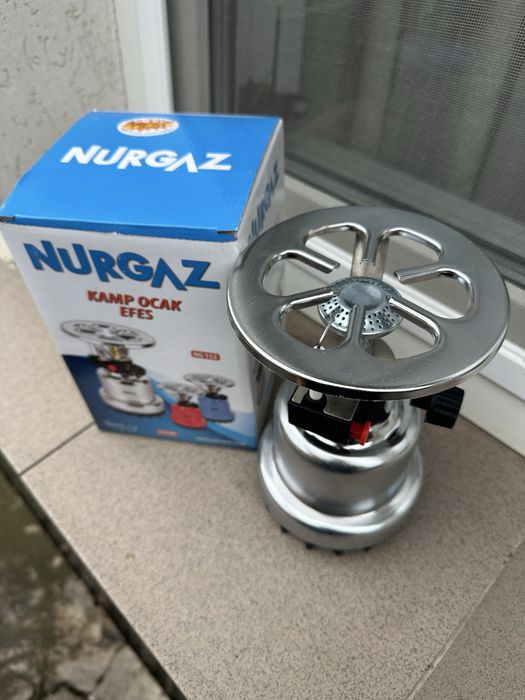 Газова туристична плитка-обігрівач з пʼєзо Nurgaz