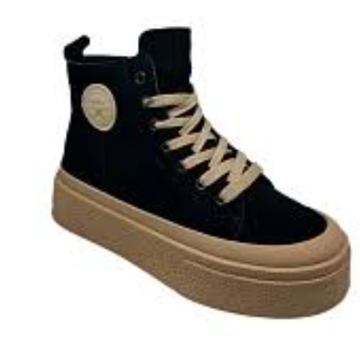 Замшеві  утеплені хайтопи кеди на платформі 37 р