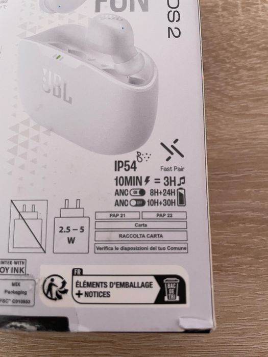 Fones de ouvido sem fio JBL WAVE BUDS 2