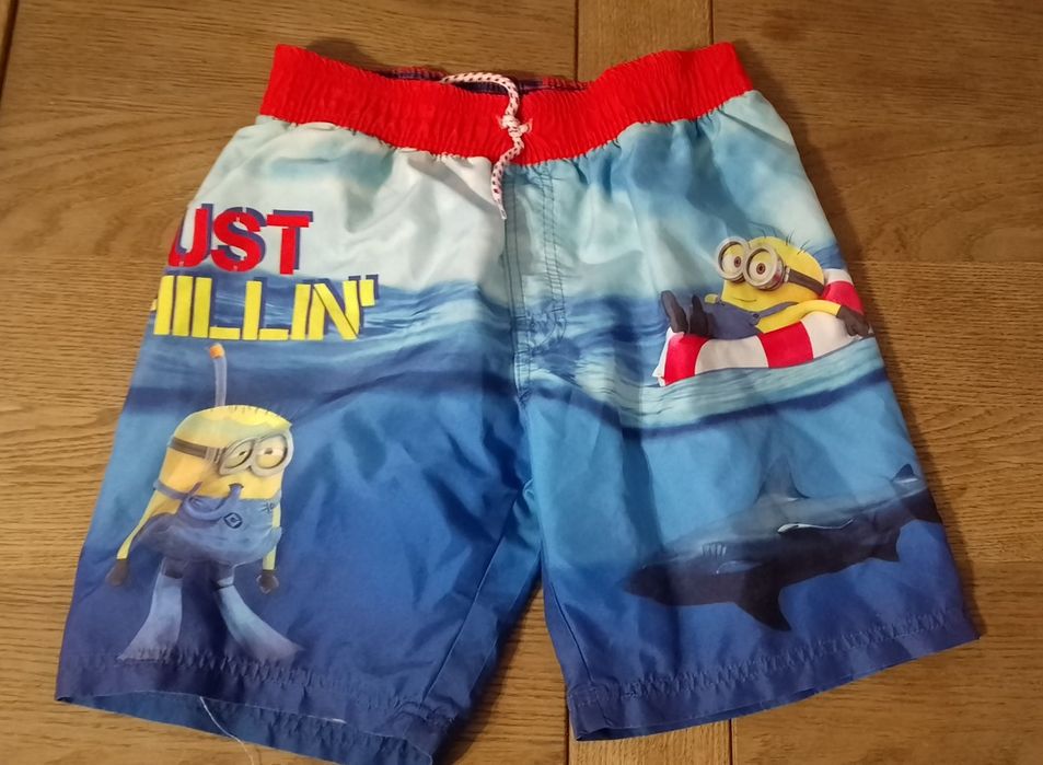 Spodenki plażowe basenowe szorty kąpielówki chłopięce Minionki