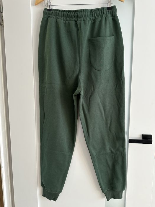 Piękny dres męski L butelkowa zieleń nowy L