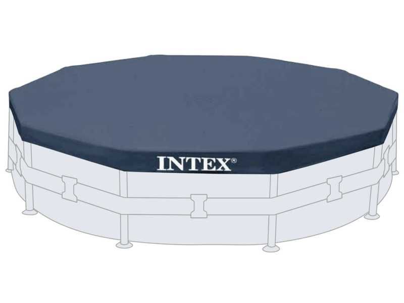 Каркасный бассейн Intex 305х99 см с фильтр-насосом лестницей тентом и подстилкой