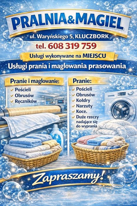 PRALNIA MAGIEL Kluczbork ul Waryńskiego 5