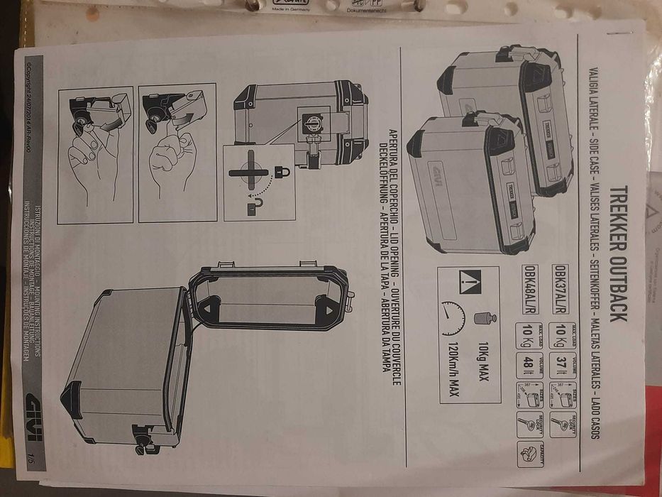 Suporte ferros para malas laterais givi Trekker Africa twin xrv 750