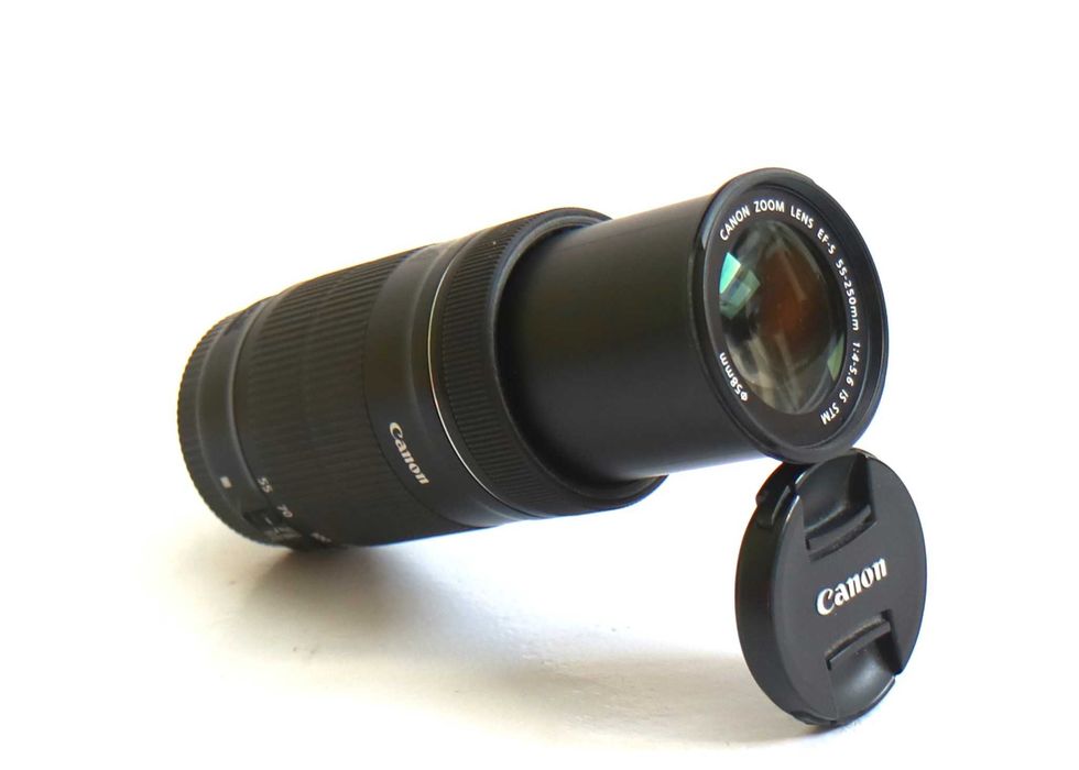 Lente Canon EF-S 55-250mm STM (SEM FOCO)