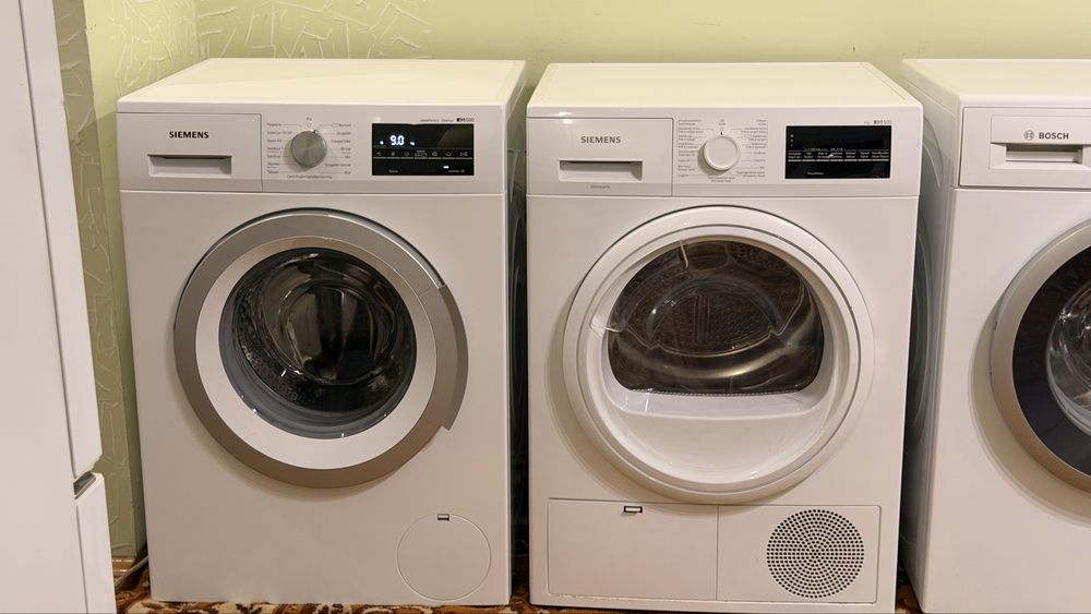 Комплект Siemens iQ500: пральна машина + сушильна машина | 9 кг | iSensoric | varioPerfect | Тепловий насос