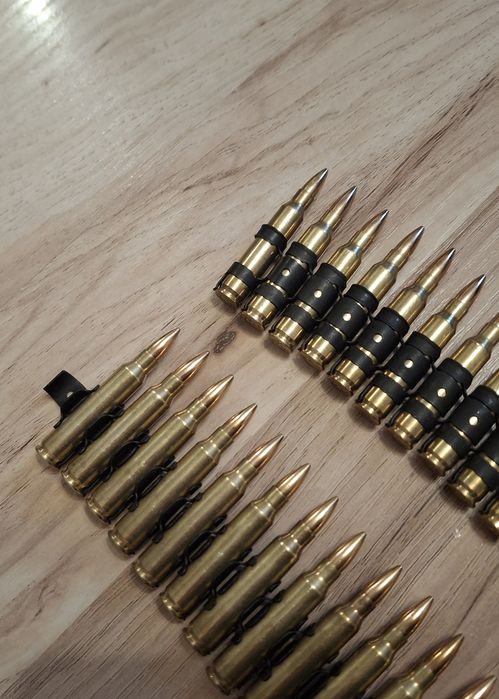Punk metal bullet belt ammo belt pasek z nabojami dekoracyjny
