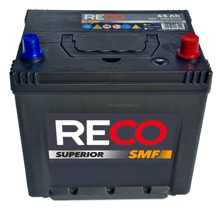 Akumulator RECO 65Ah 540A JAPAN P+/L+ Wyzwolenia 3A