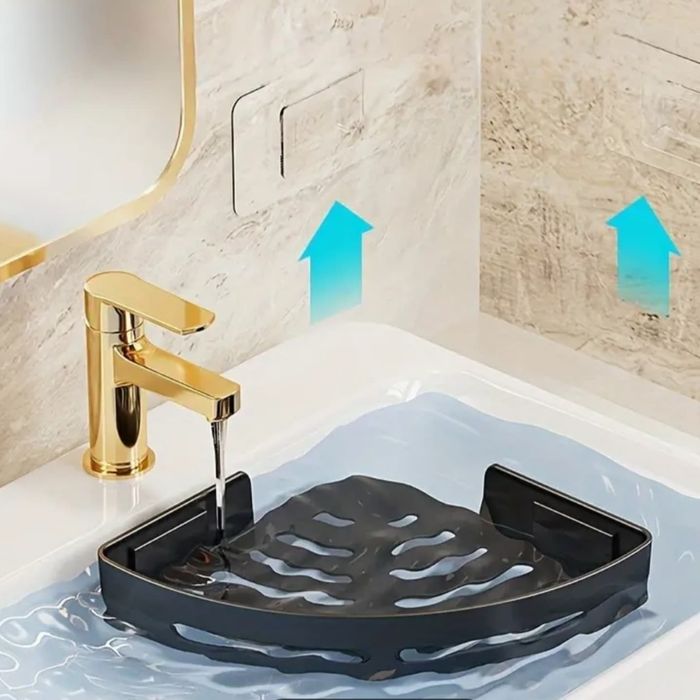 Кутова поличка у ванну