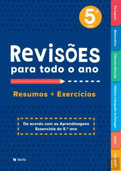 Livro "Revisões para Todo o Ano - 5.º Ano - Resumos + Exercícios"