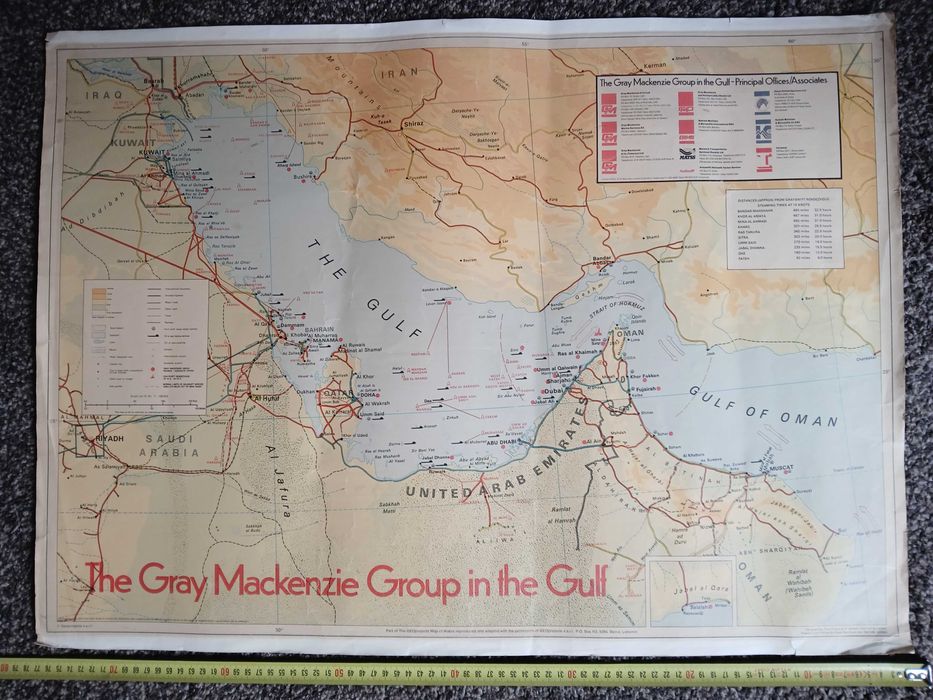 Mapas do petróleo no Golfo Pérsico