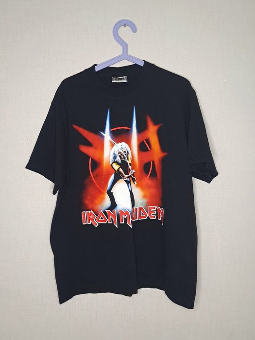 Винтажная футболка мерч Iron Maiden The roxx vintage rock tee metal рокерская