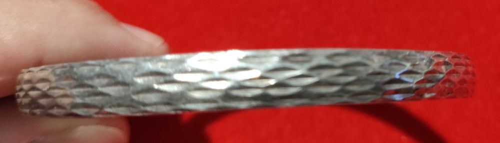 Pulseira bracelete em prata contrastada - 17.5 gr