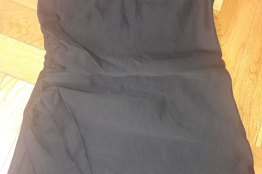 Czarna sukienka na jedno ramie TRF M/L z marszczeniami