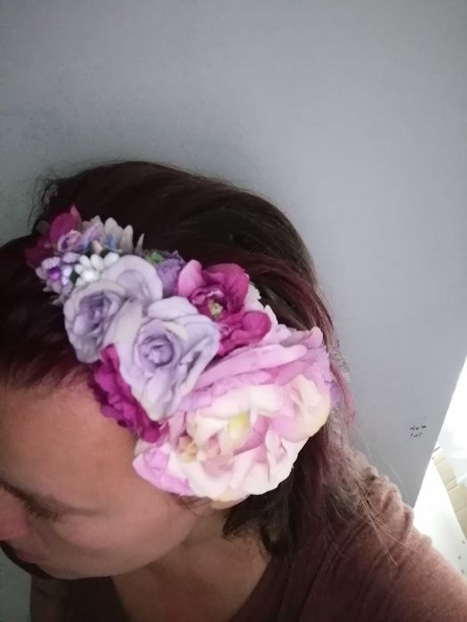 Обруч ободок з квітами вінок на голову прикраси для волосся