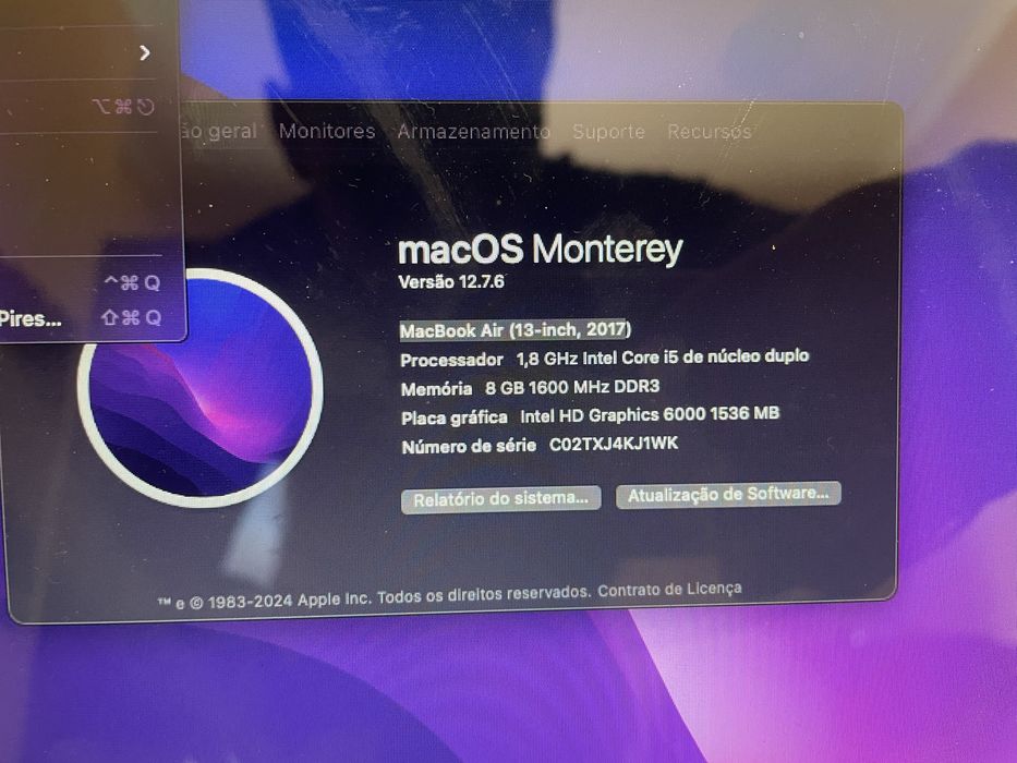 MacBook Air 13-inch 2017 + Apple magic mouse a pilhas