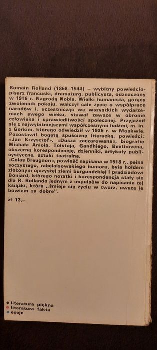 Książka COLAS BREUGNON Romain Rolland