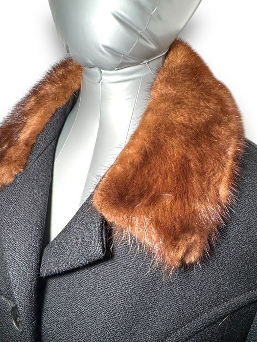 Vintage | Casaco de Pele Verdadeira | Casaco Lã Virgem