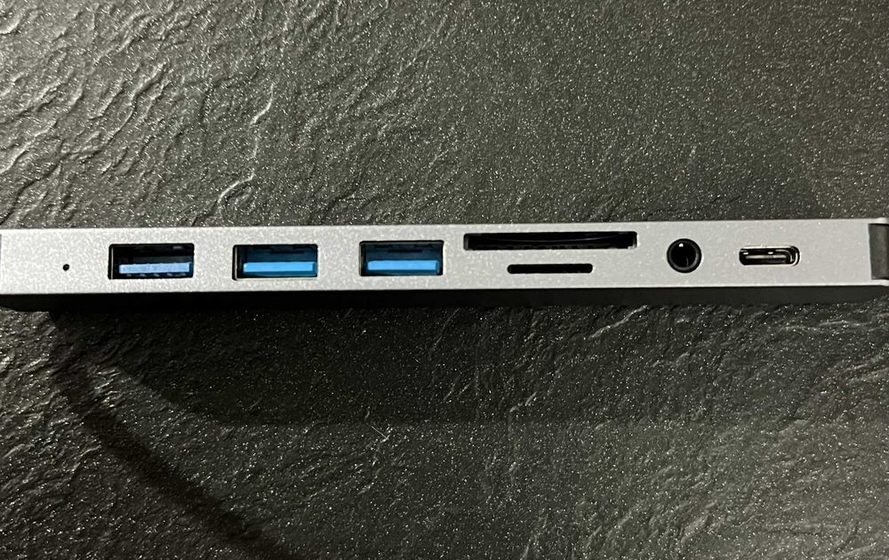 Hub USB-C 8w1 adapter HDMI 4K RJ45 LAN 2xUSB 3.0 SD microSD laptop MacBook