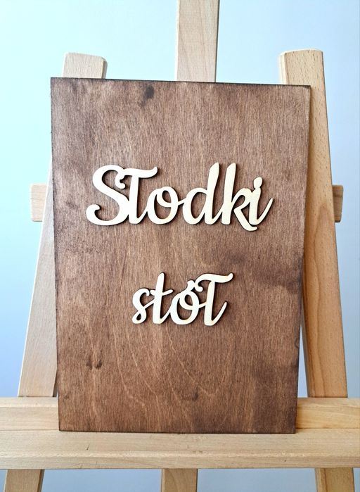 Tablica ślubna na stół wiejski stół dekoracje ślubne wesele ślub