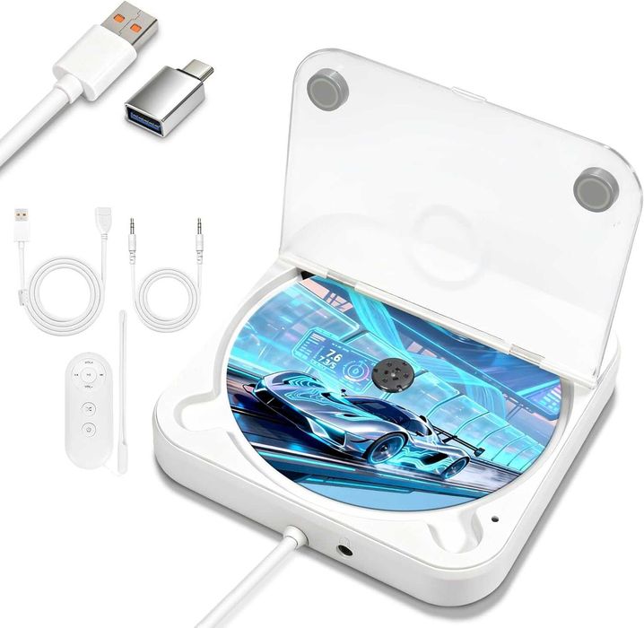 Przenośny Odtwarzacz CD do Samochodu na biurko USB AUX Plug Play 949