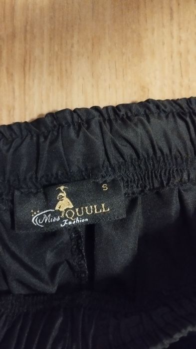 Spodnie szerokie sportowe dresy ortalionowe ściągacze s 36