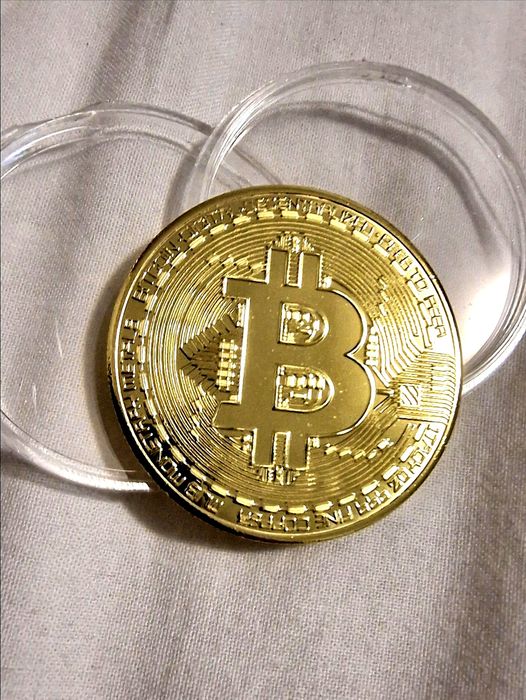 Moedas Bitcoin - Decorativas em metal
