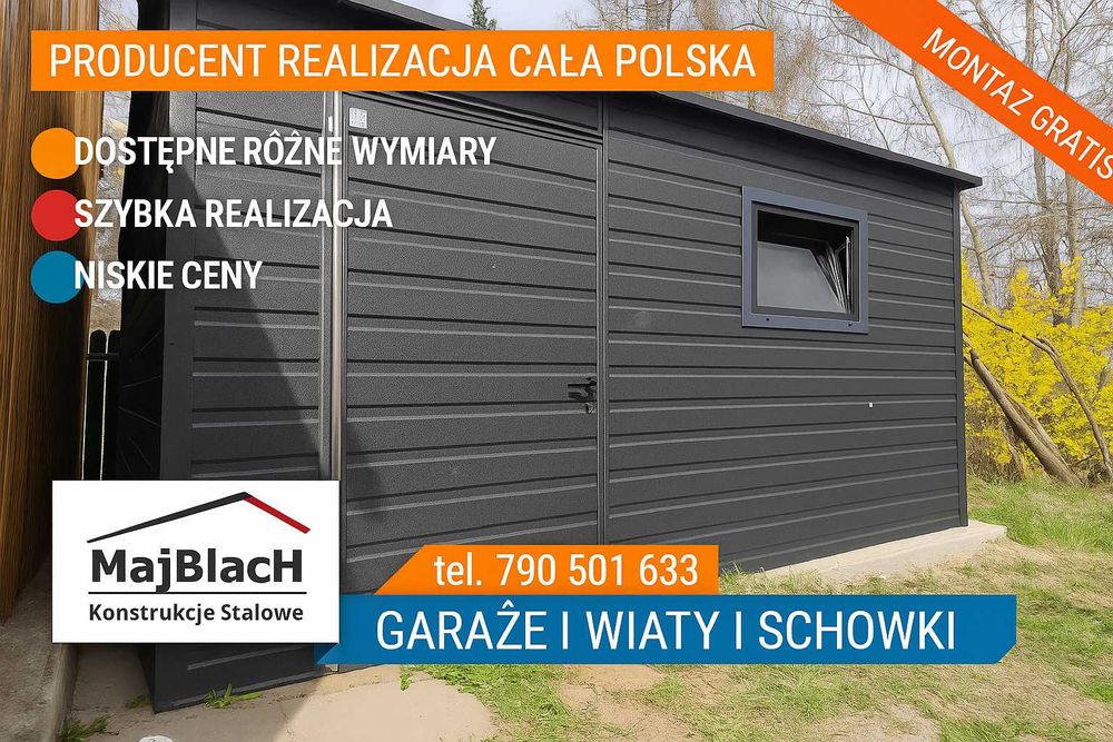 Grafit Schowek Ogrodowy  - Schowek na Narzędzia - Garaż  – Maj-Blach