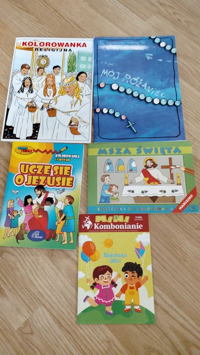 Kolorowanki religijne 4 szt plus katolicki dwumiesięcznik