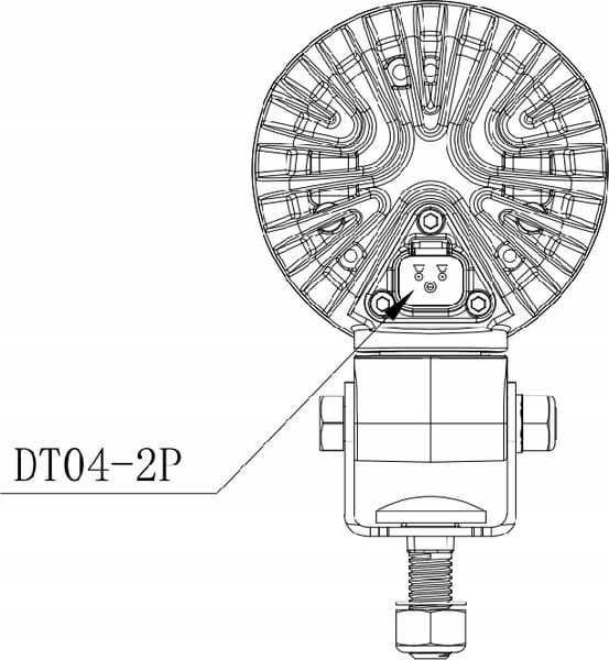 Lampa robocza LED 40W 4000lm 10/30V wtycza Deutsch 4 LED 360° Kramp