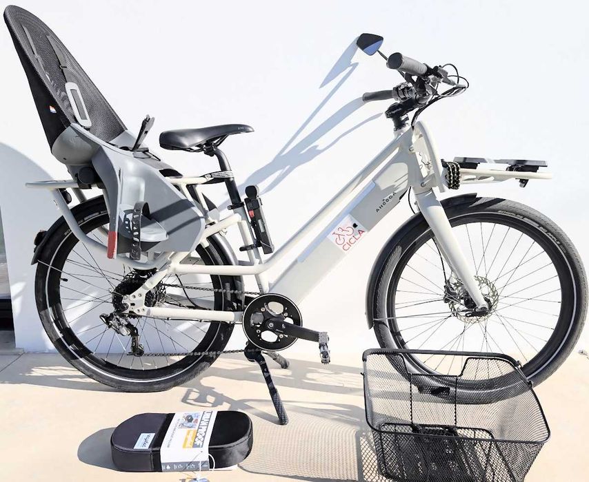 Ahooga Modular Bike Elétrica Completa | Cargo Bike Familiar + Cadeira Criança
