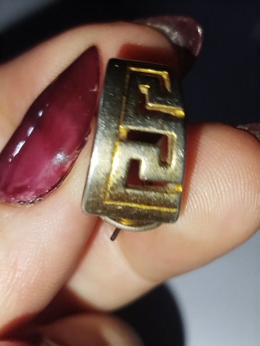 Стильные серьги «Versace» из медицинского золота (Xuping)