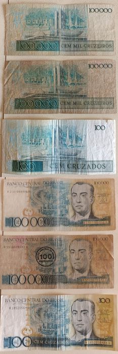 Coleção de Moedas e Notas - Partes da História Financeira do Brasil