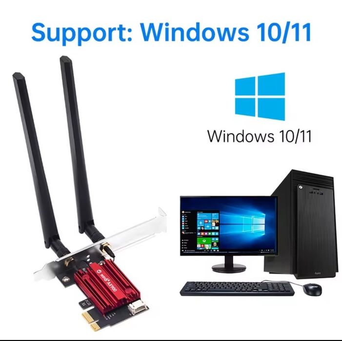 Wi-Fi 6 адаптер FENVI AX900 для ПК PCI-E + Bluetooth 5.4