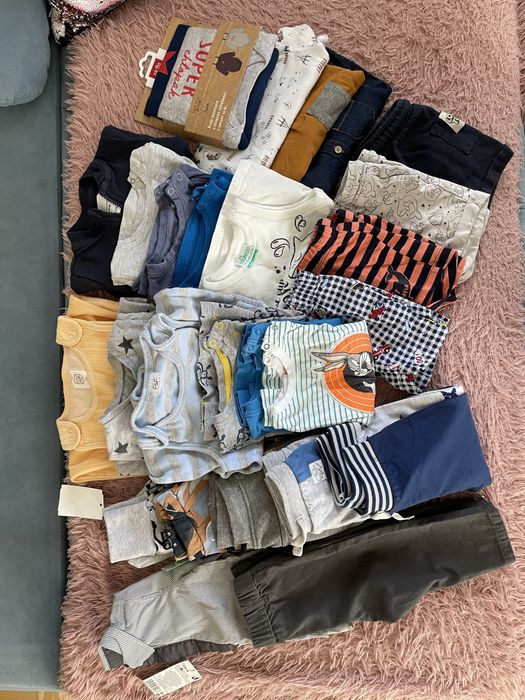 Wielka paka / paczka ubrań dla chłopca r. 74