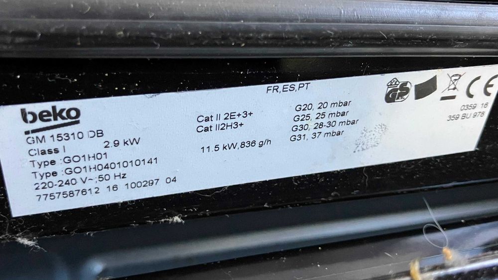 Fogão Beko 90cm – FORNO GRANDE (115L) + 5 Bicos