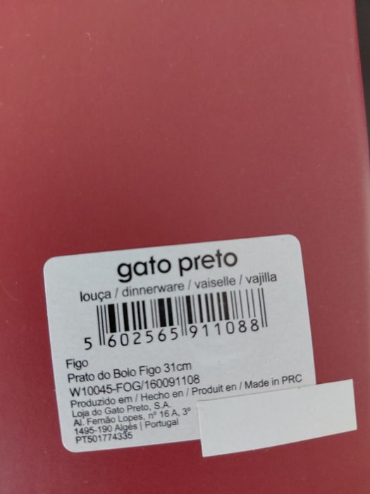 Pratos loiça Gato Preto