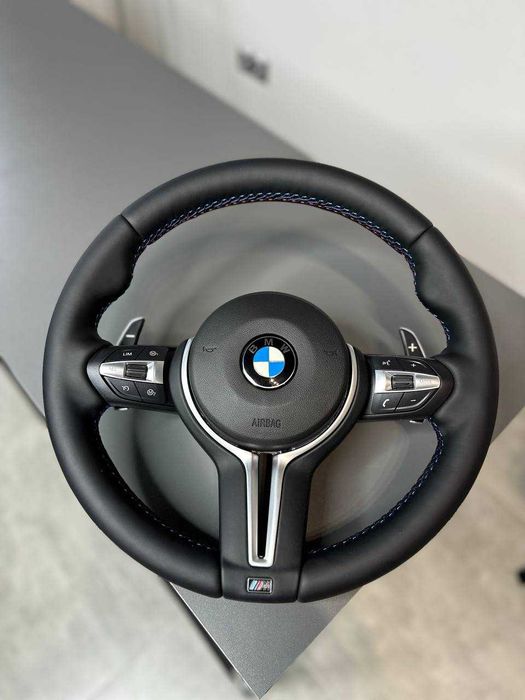 ‼️ BMW M3 Sport Шкіряне Кермо ‼️ Ціна з подушкою! Руль Nappa M Style для БМВ F20 F21 F30 F31 F32 F33 F36 F10 F11 X3 F25 X5 F15