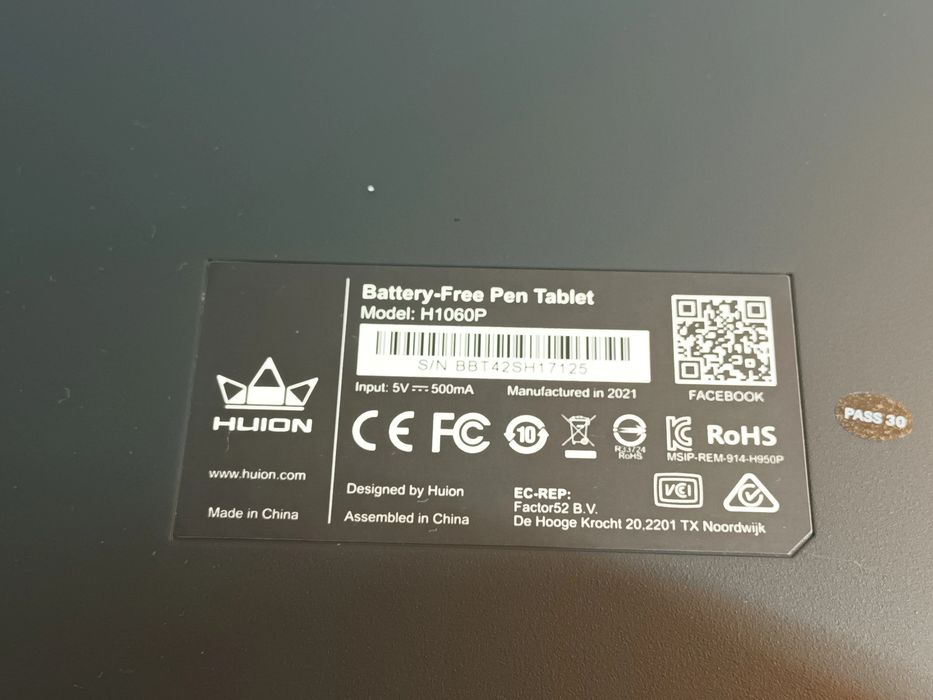 Tablet graficzny HUION H1060P