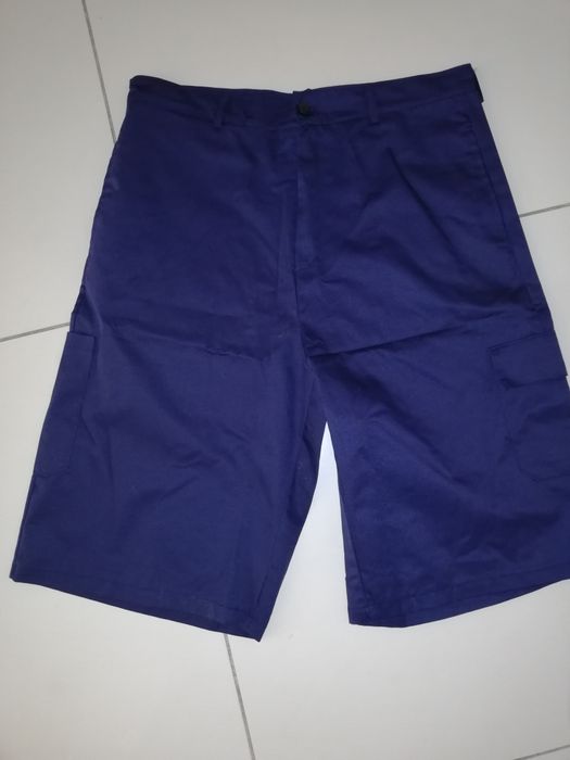 Calção multibolsos azul tamanho 42
