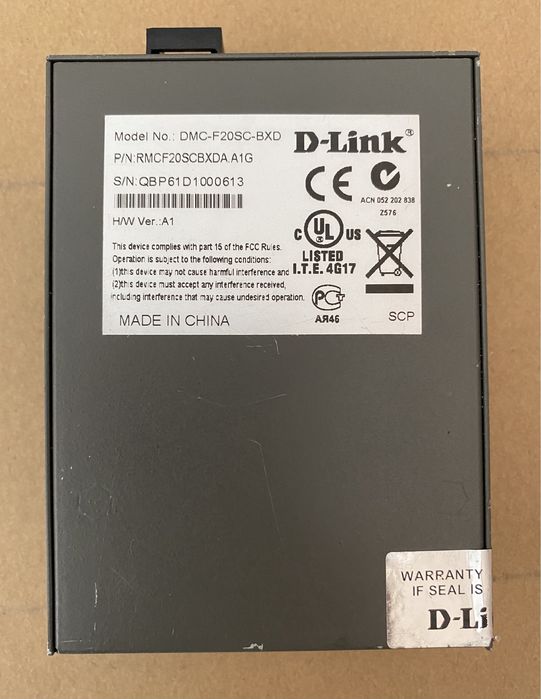 D-Link DMC-F20SC-BXD Медиаконвертер оптический