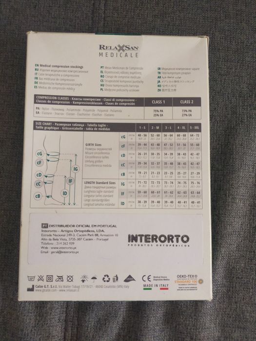 Meias medicinais de compressão