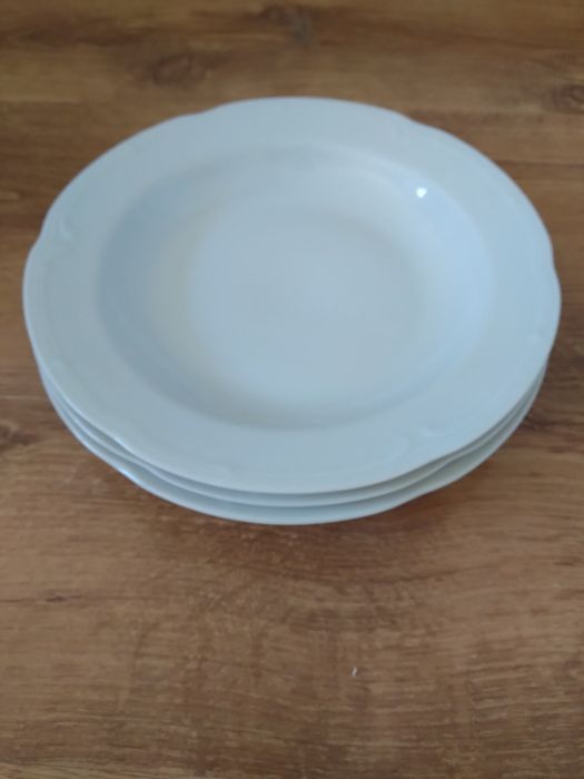 Talerz Głęboki Obiadowy Porcelana Włocławek x 3 sztuki