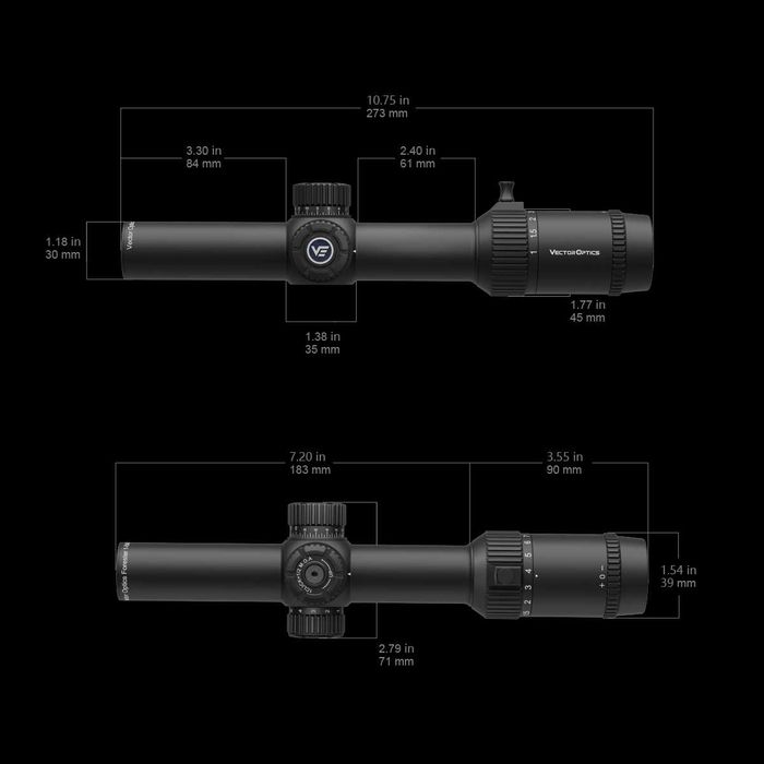 Luneta biegowa Vector Optics FORESTER 1-8x24 SFP / SCOC-38